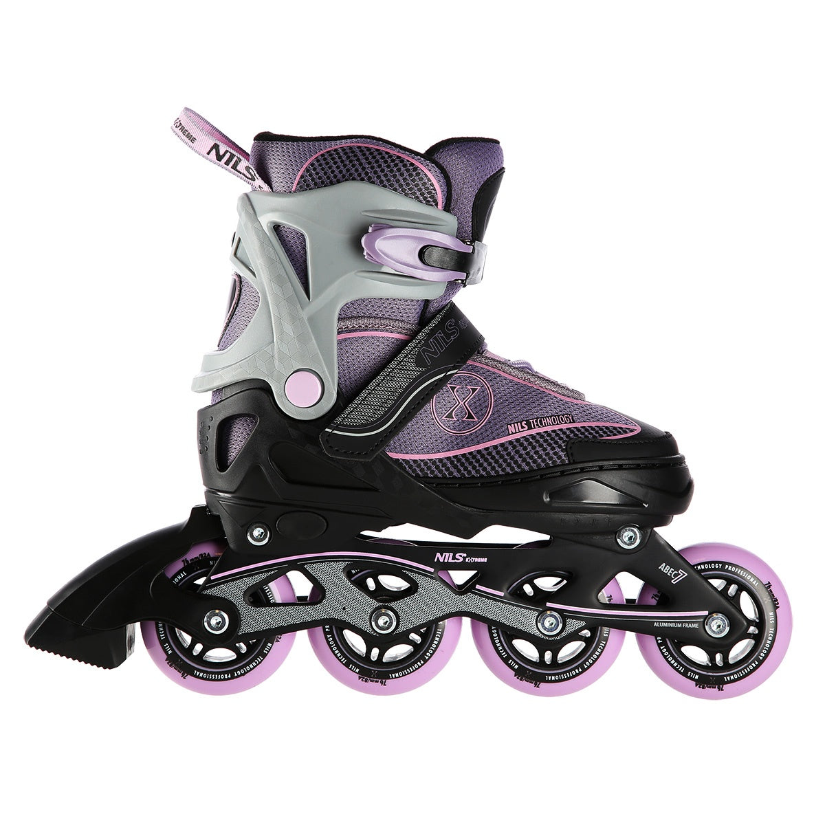 In-Line Skates, Gray-Violet, Size M (35-38)