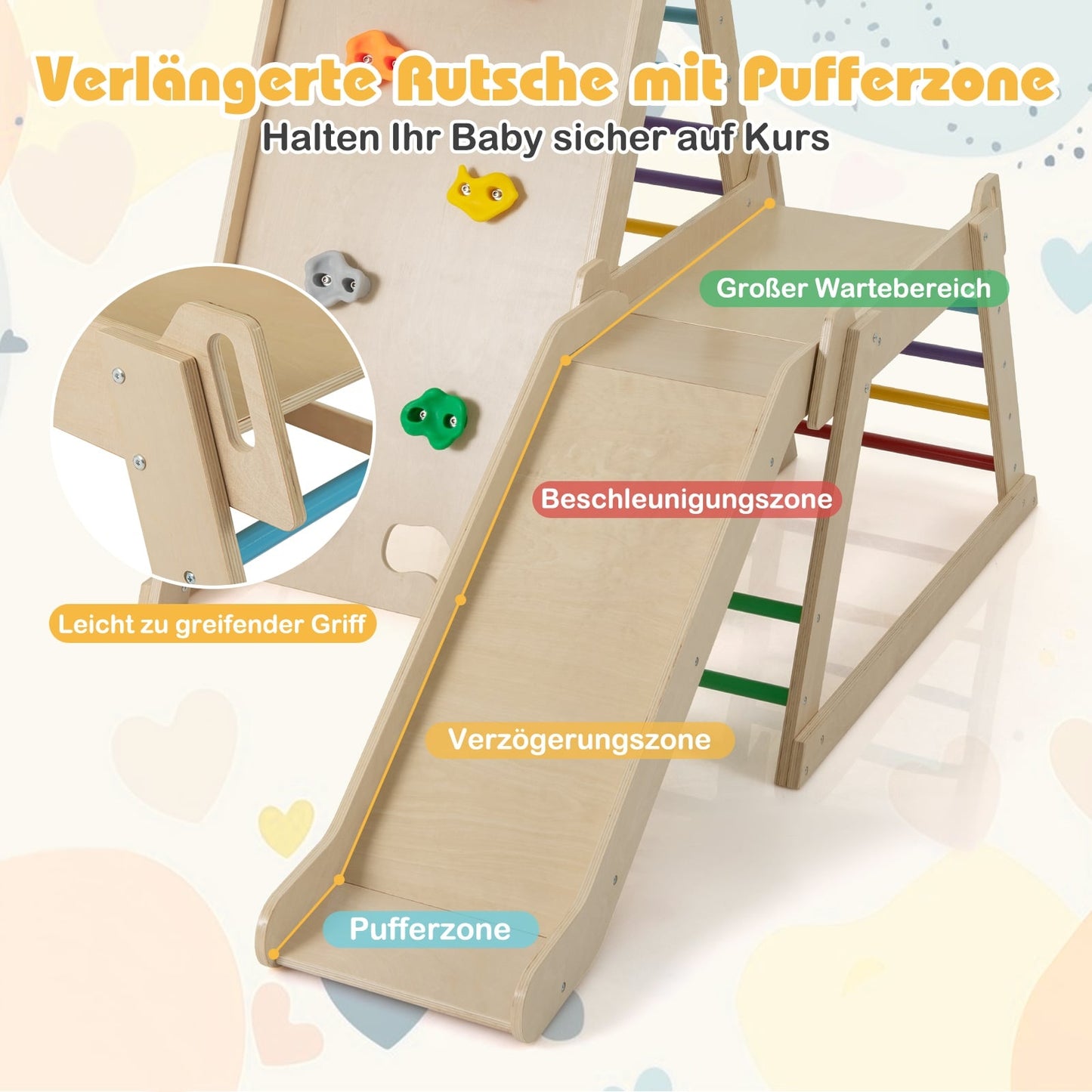 Indoor Jungle Gym with Slide and Climbing Ladders