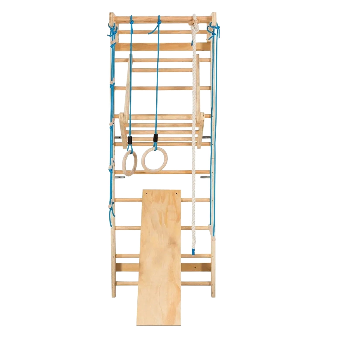 Indoor Wall-Mounted Gym Ladder, 100KG Capacity, Wood