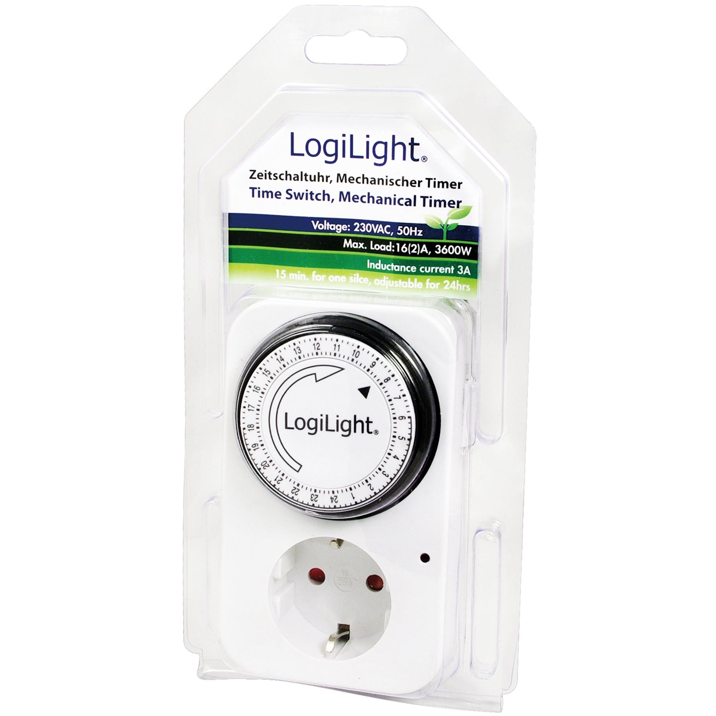 Indoor timer 24h mechanical 16A