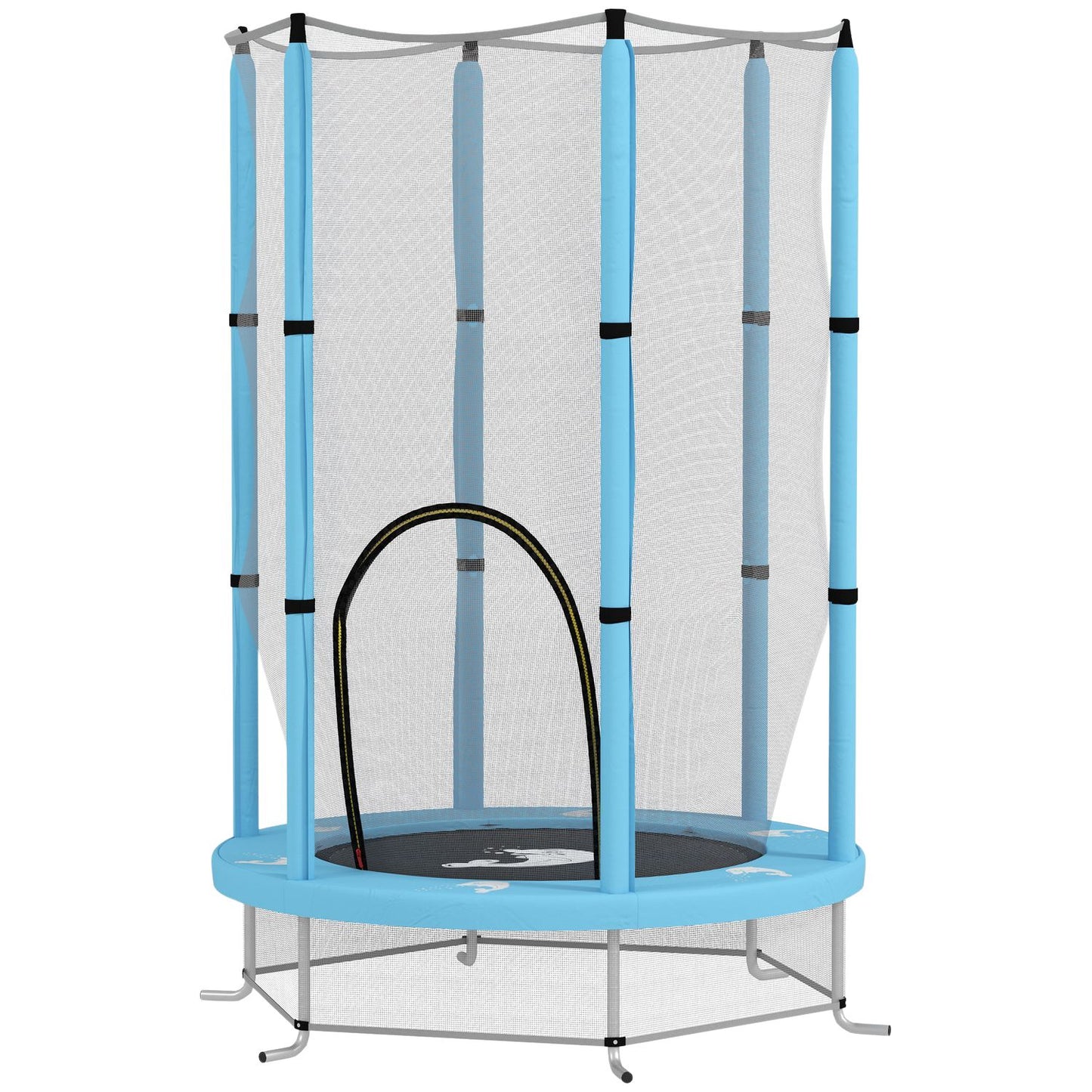 Indoor trampoline for children, Ø140 cm - Safety net, Zip Door
