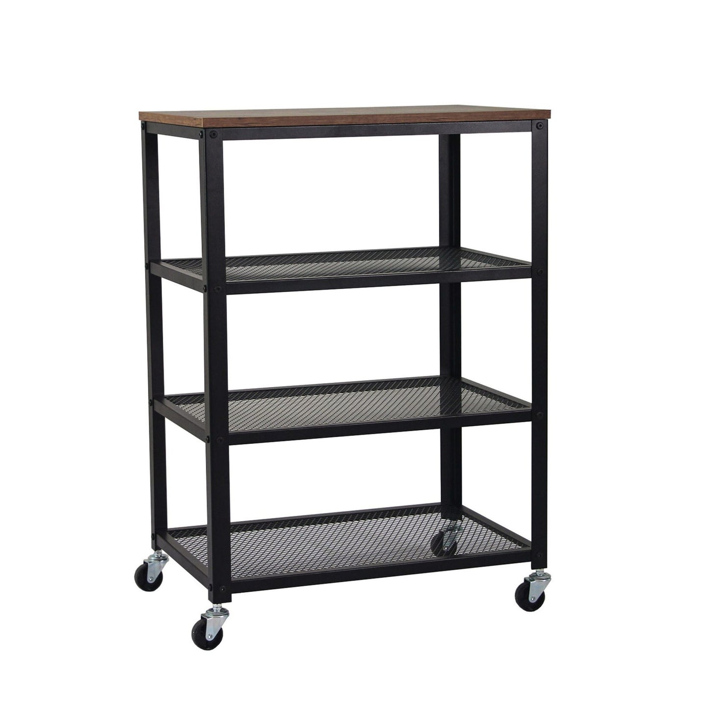 Industrial 4-Shelf Trolley with Wheels