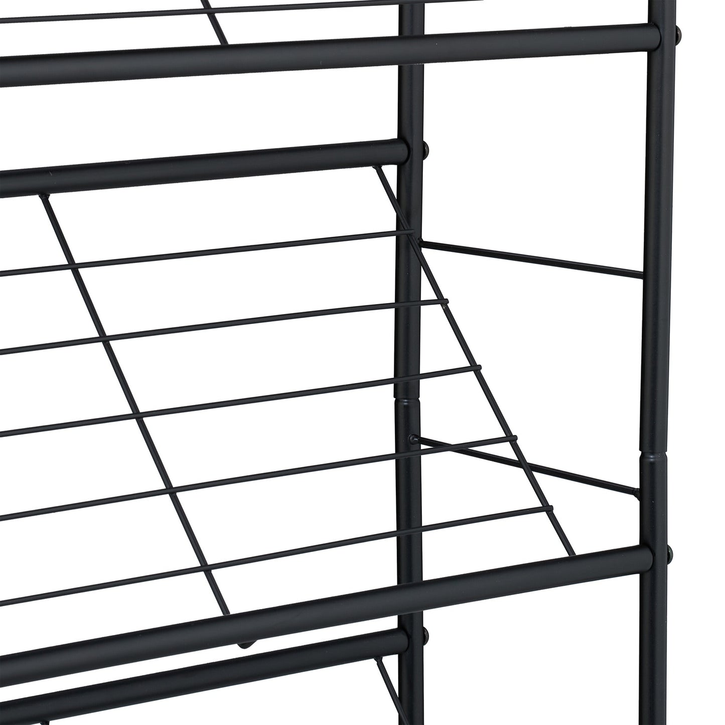 Industrial Shoe Rack, 3-Tier Metal Shelves, 9 Pairs