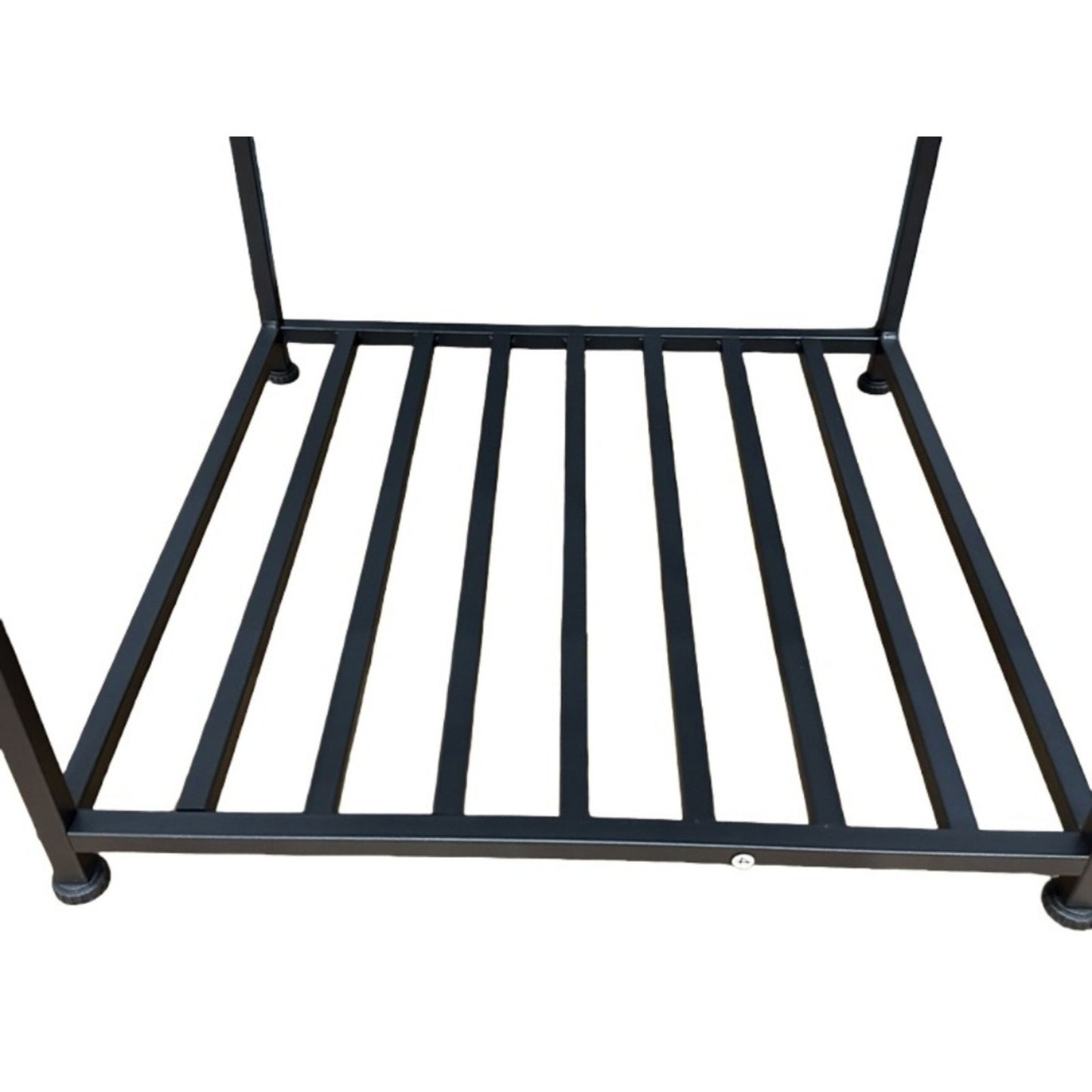 Industrial Square Side Table with Mesh Shelf