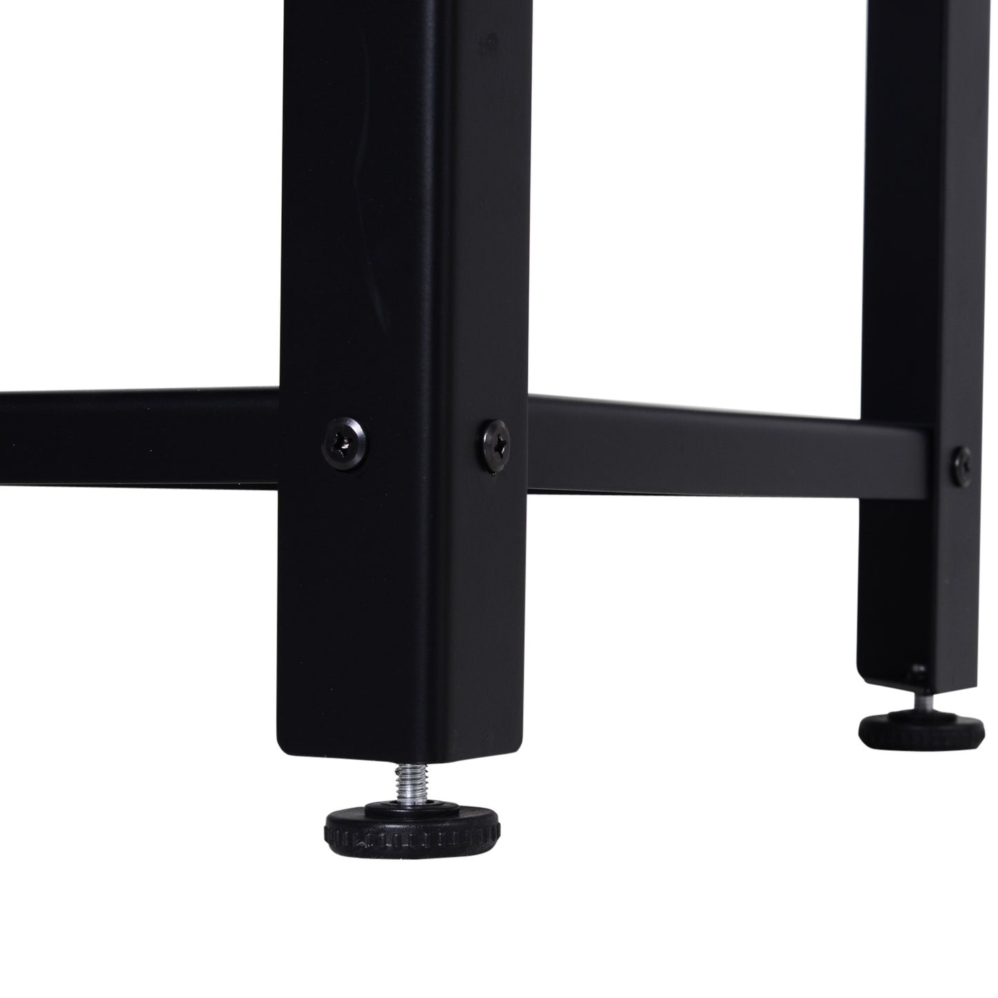Industrial console table with metal grid shelf, 101x35x80 cm