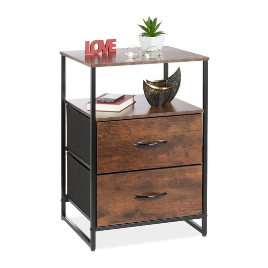 Industrial Style Night Stand with Drawer