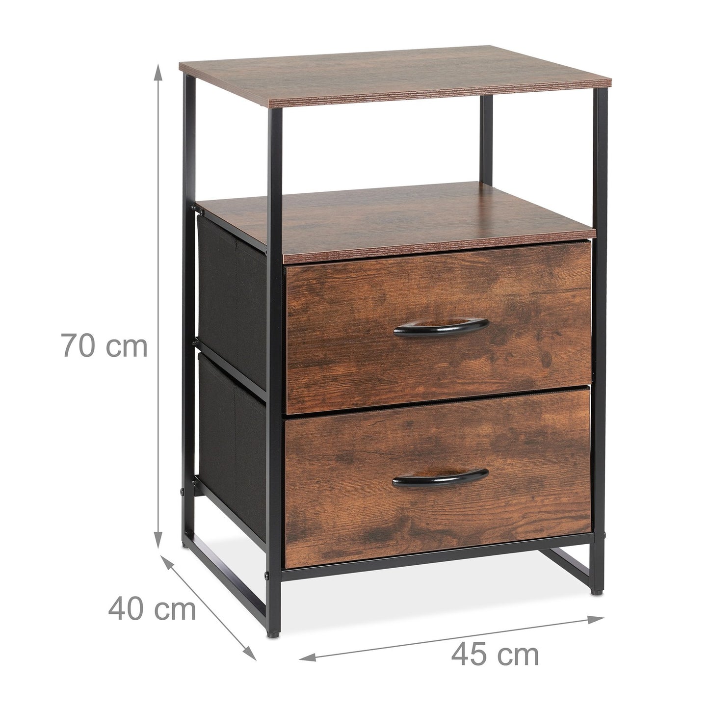 Industrial Style Night Stand with Drawer