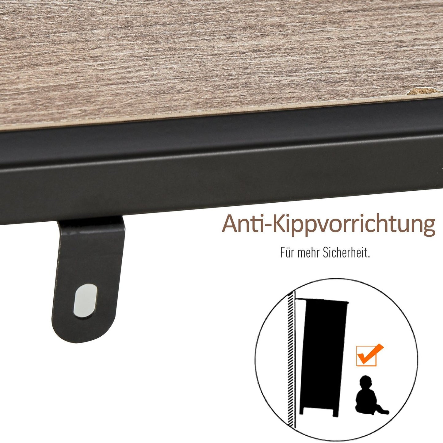 Bookshelf in industrial style, Black & Oak, 120x32x95 Cm