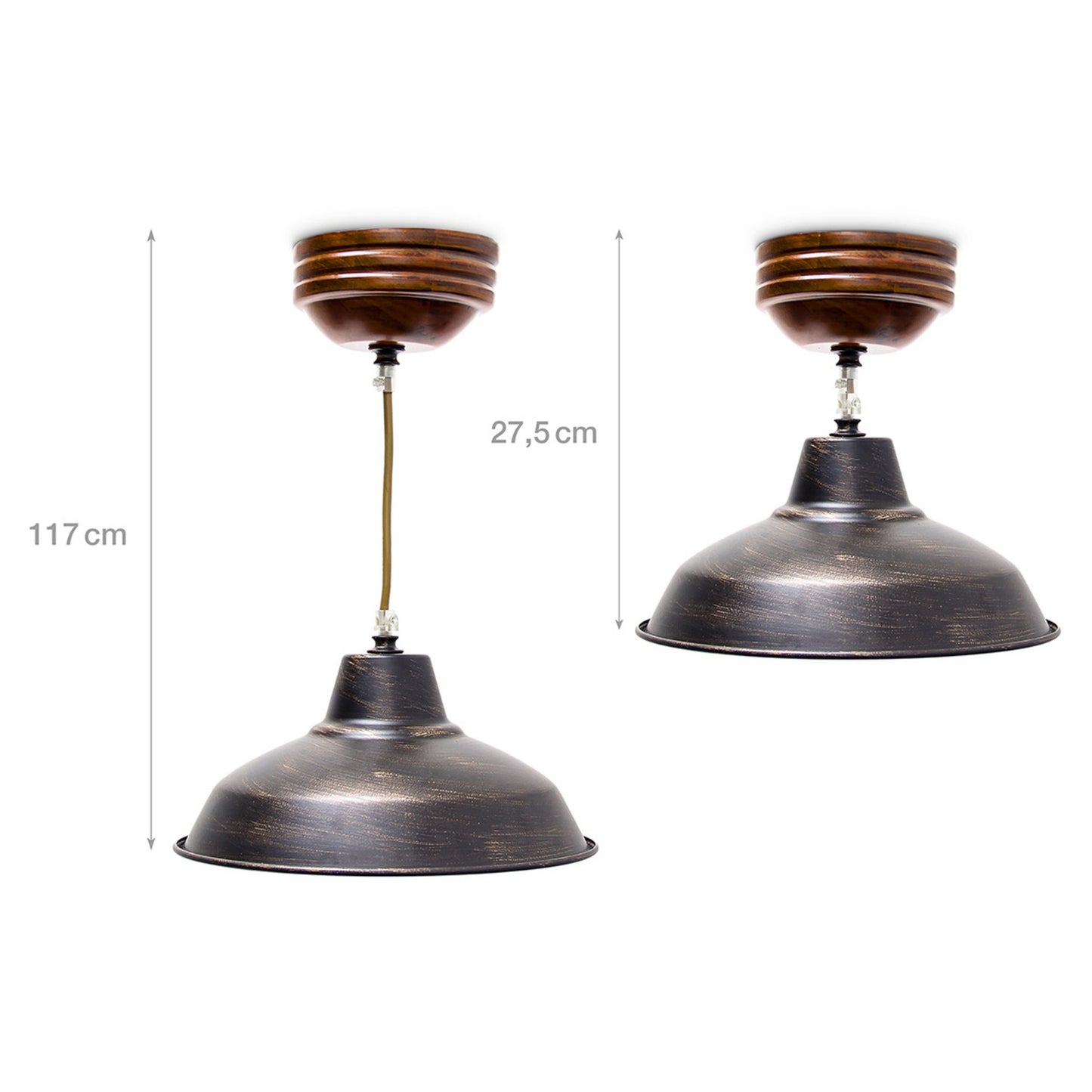 Industrial ceiling light adjustable
