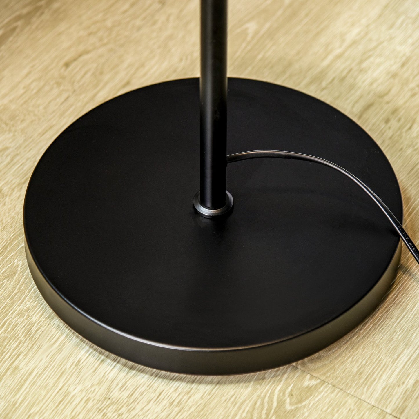 Industrial floor lamp - Adjustable steel lampshades, black