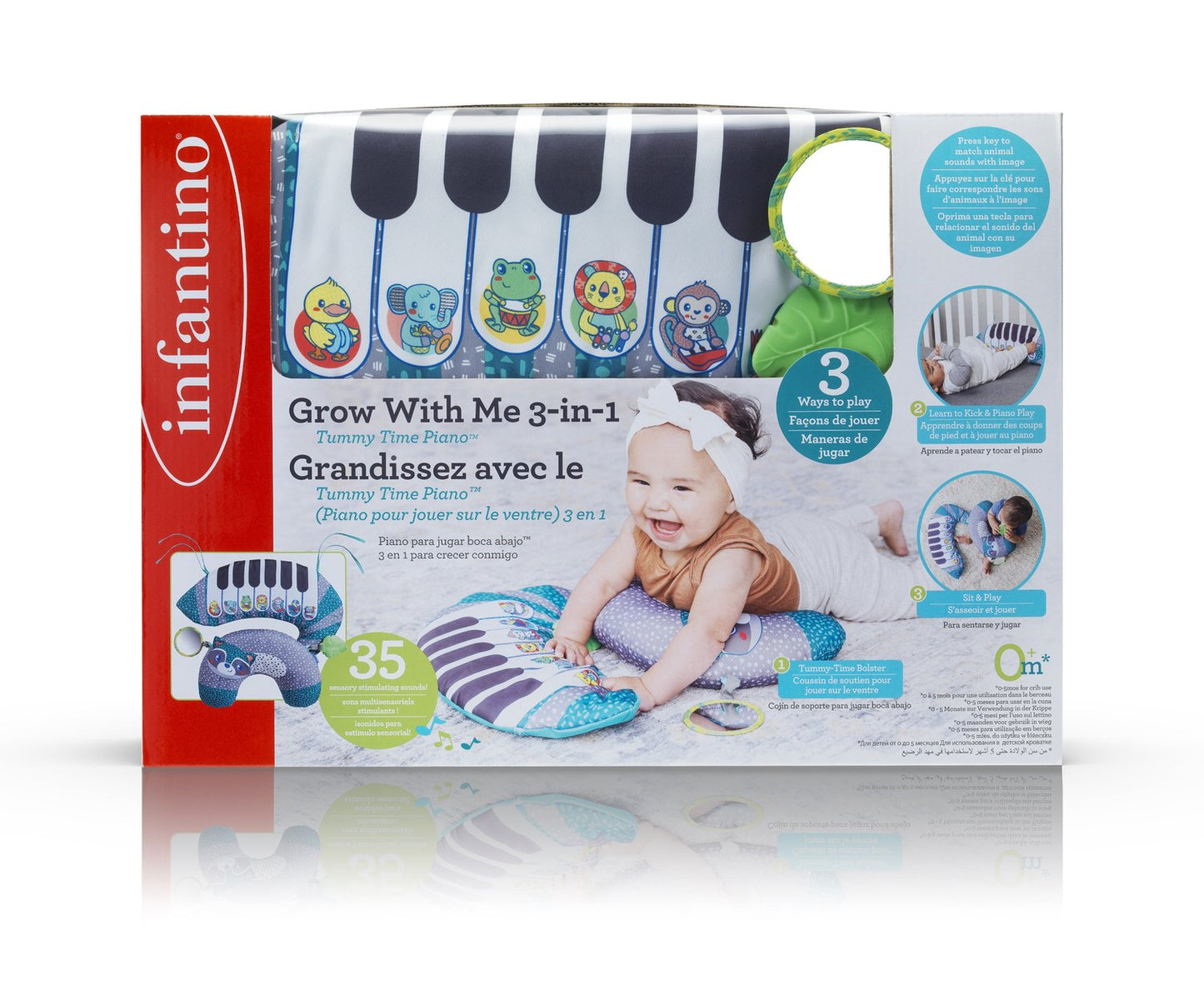 Infantino Grow With Me 3-In-1 Tummy Time Piano