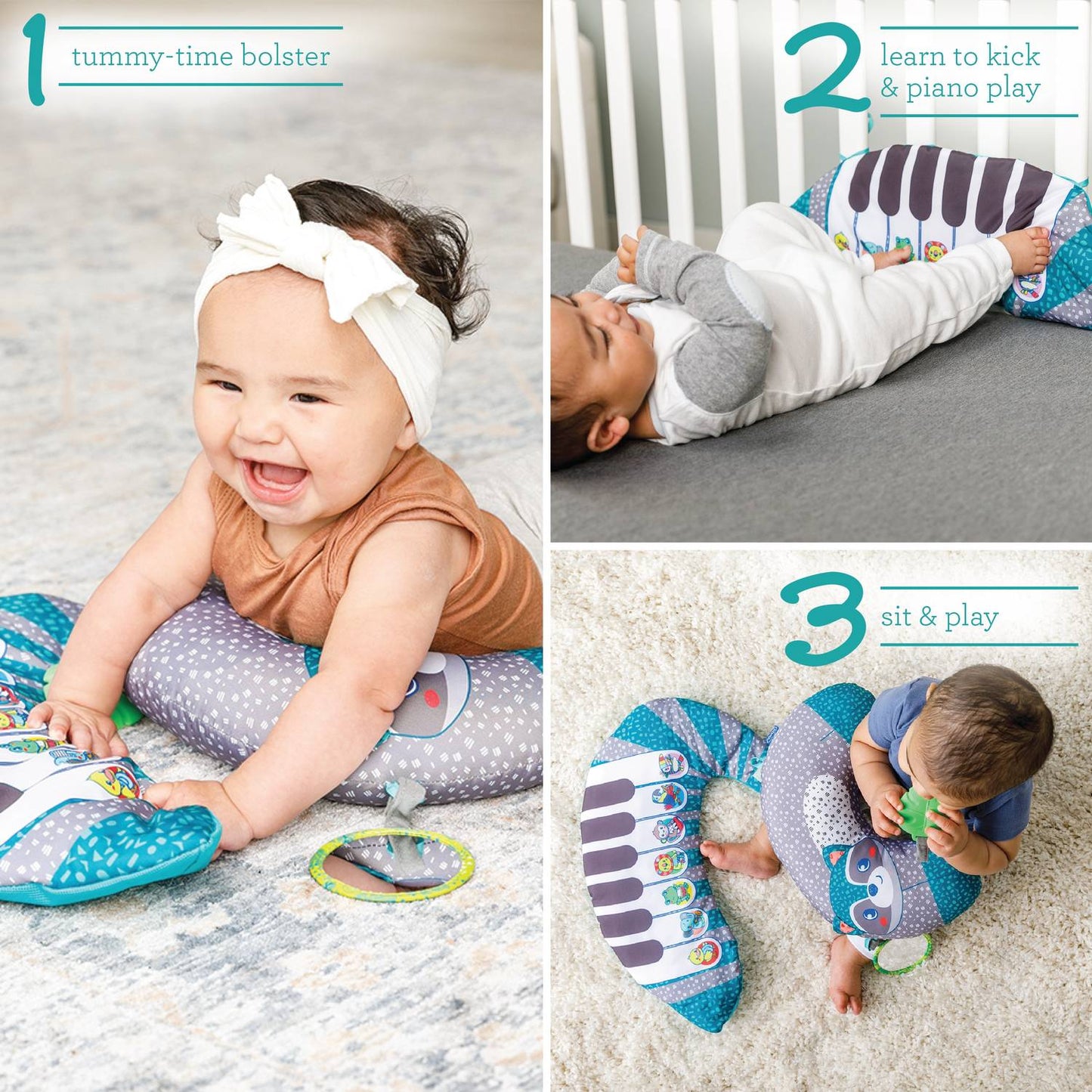 Infantino Grow With Me 3-In-1 Tummy Time Piano