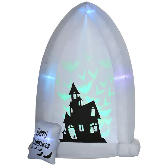 Inflatable 210 cm Halloween tombstone with LED light