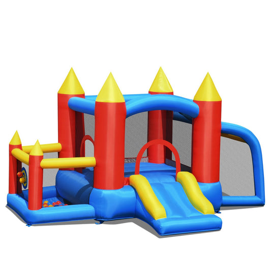 Inflatable Bouncy Castle +450W Blower with Slide Ocean Balls 350 x 275 x 196 cm Colorful