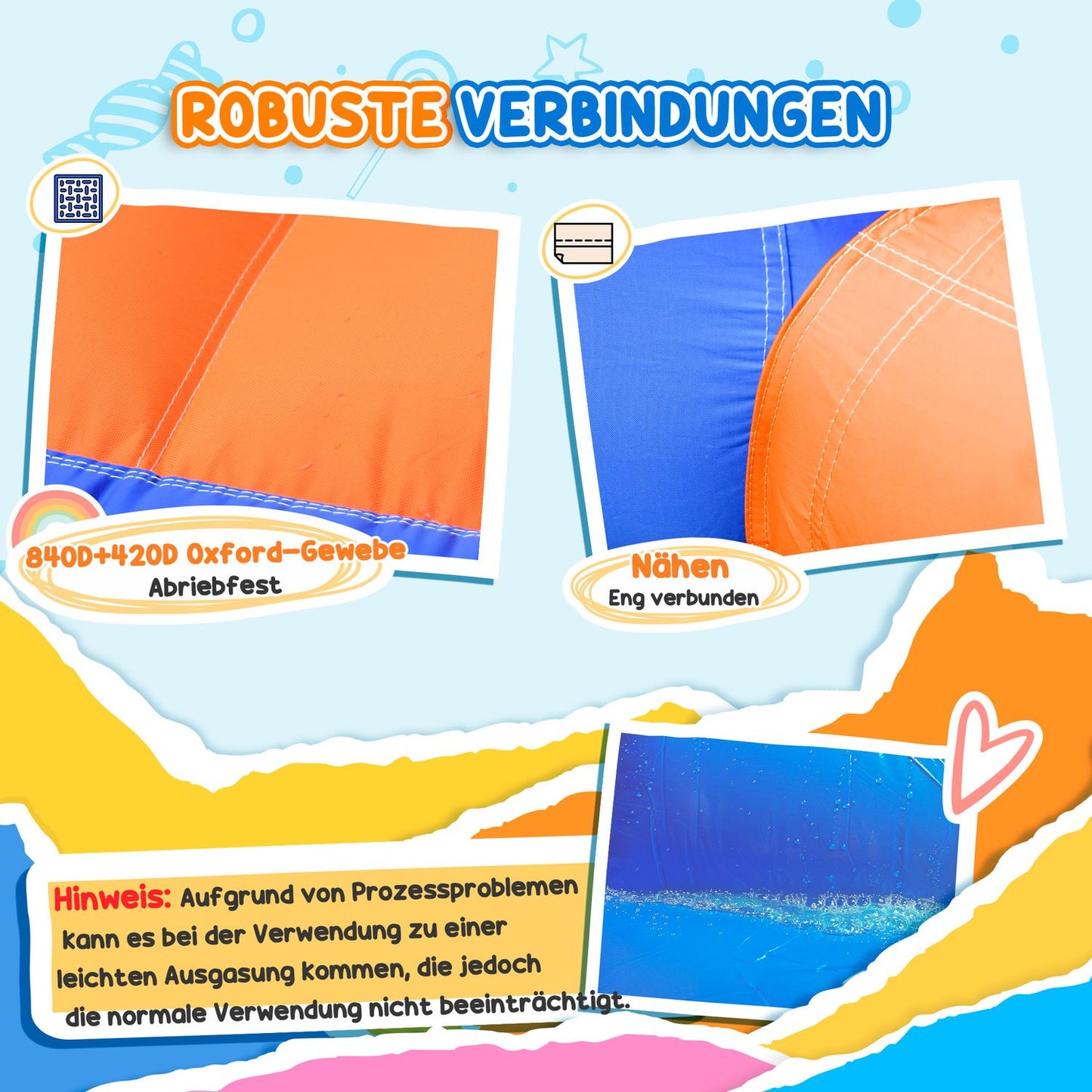 Inflatable bouncy castle with slide for ages 3-8