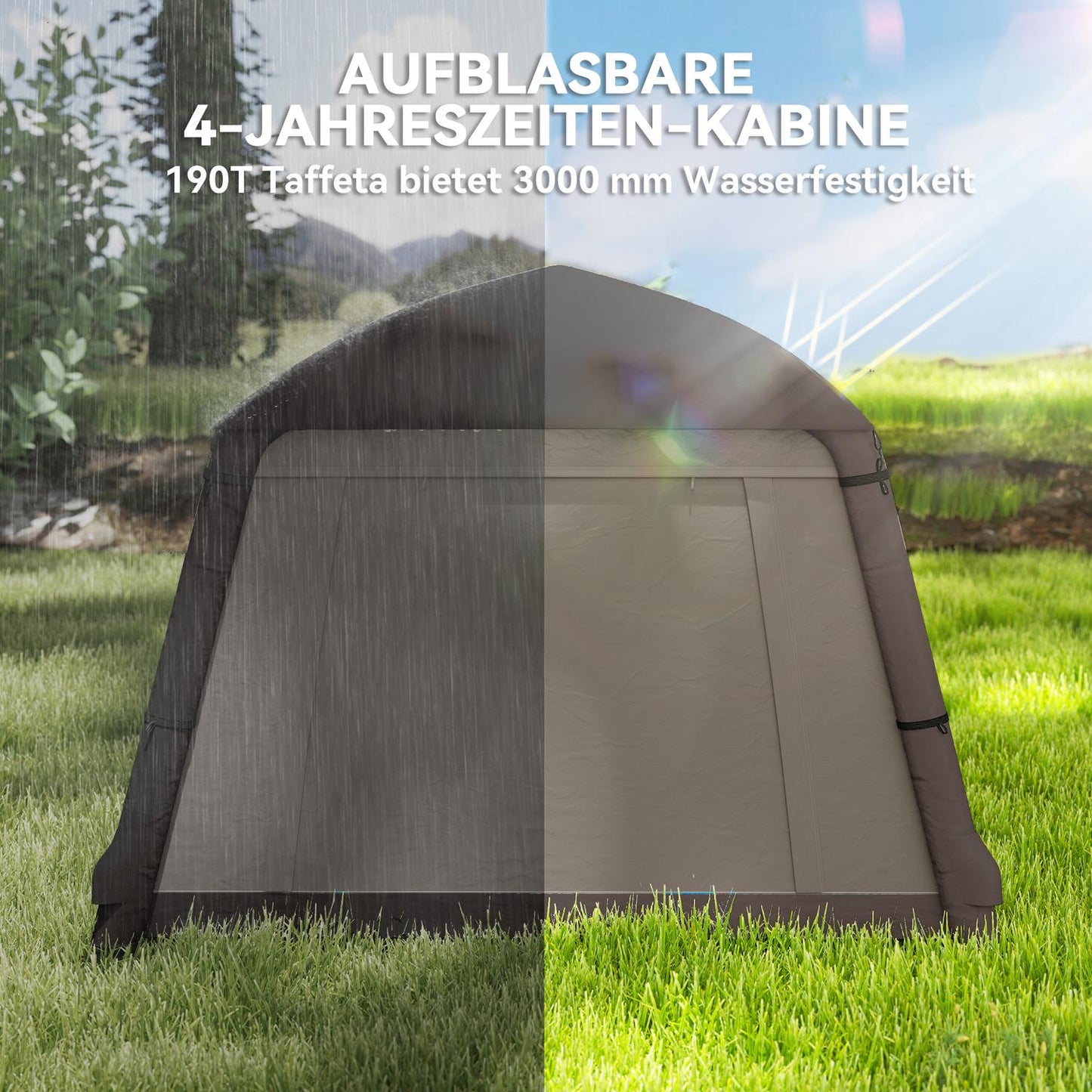Inflatable 1-2 person camping tent - windproof, 4 seasons