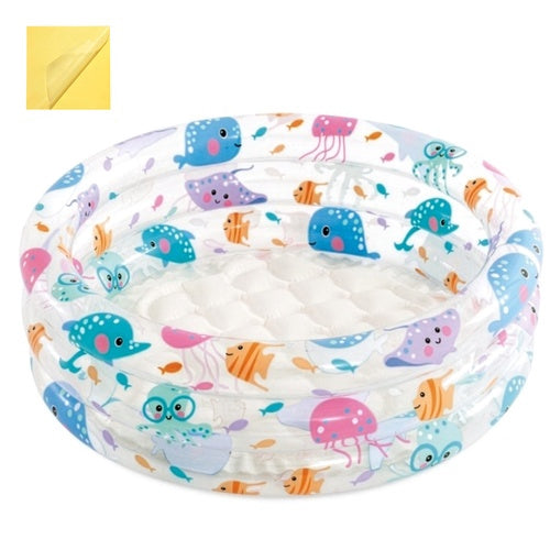 Inflatable Children's Pool, 61x22 cm, 28L, Sea Animal Design