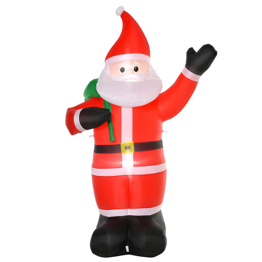 Inflatable Santa with LED lights, 2.4m, indoor/outdoor