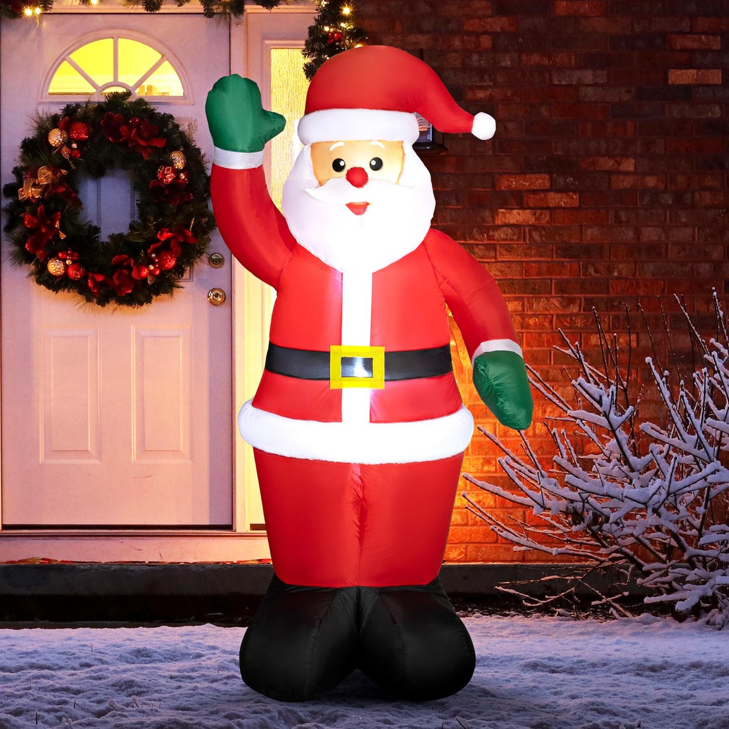 6ft inflatable Santa Claus with LED lights, indoor/outdoor