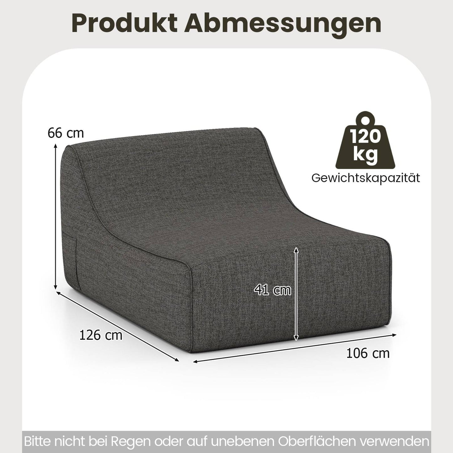 Inflatable Ergonomic Lounge Chair with Removable Cover
