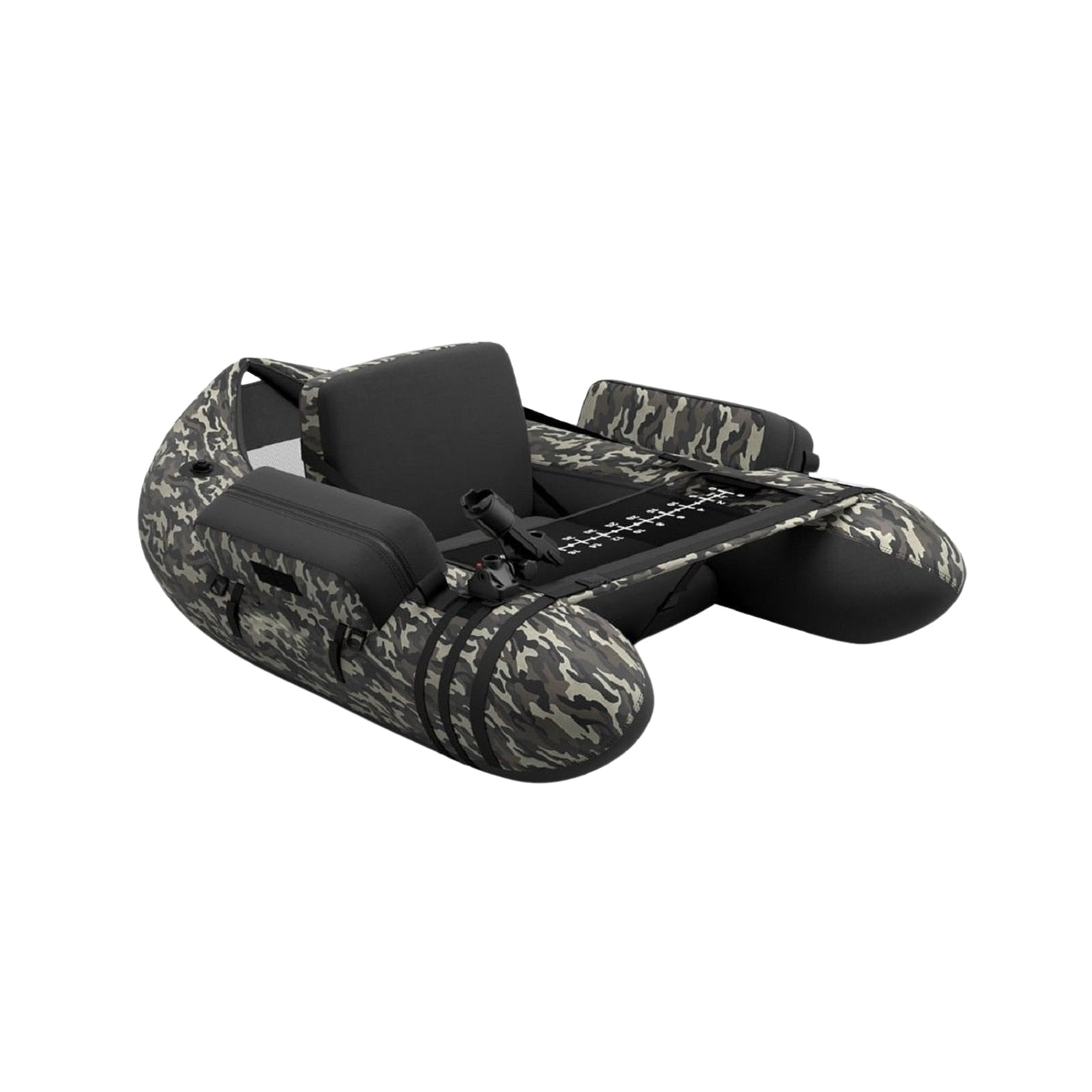 Inflatable Fishing Float Tube with Adjustable Backrest, 135x109x54 cm