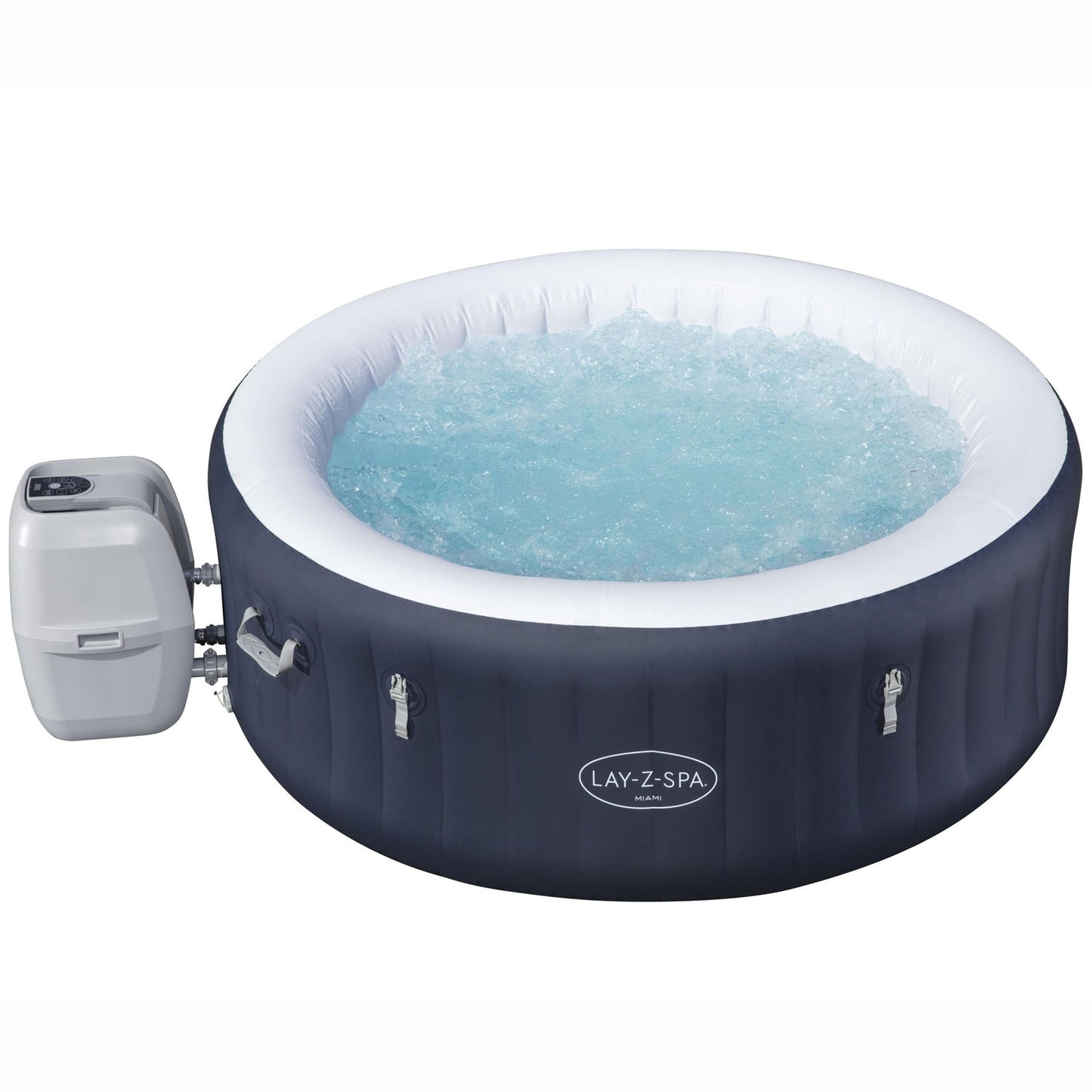 Inflatable Hot Tub, 4-Person, Energy Efficient, 120 Jets