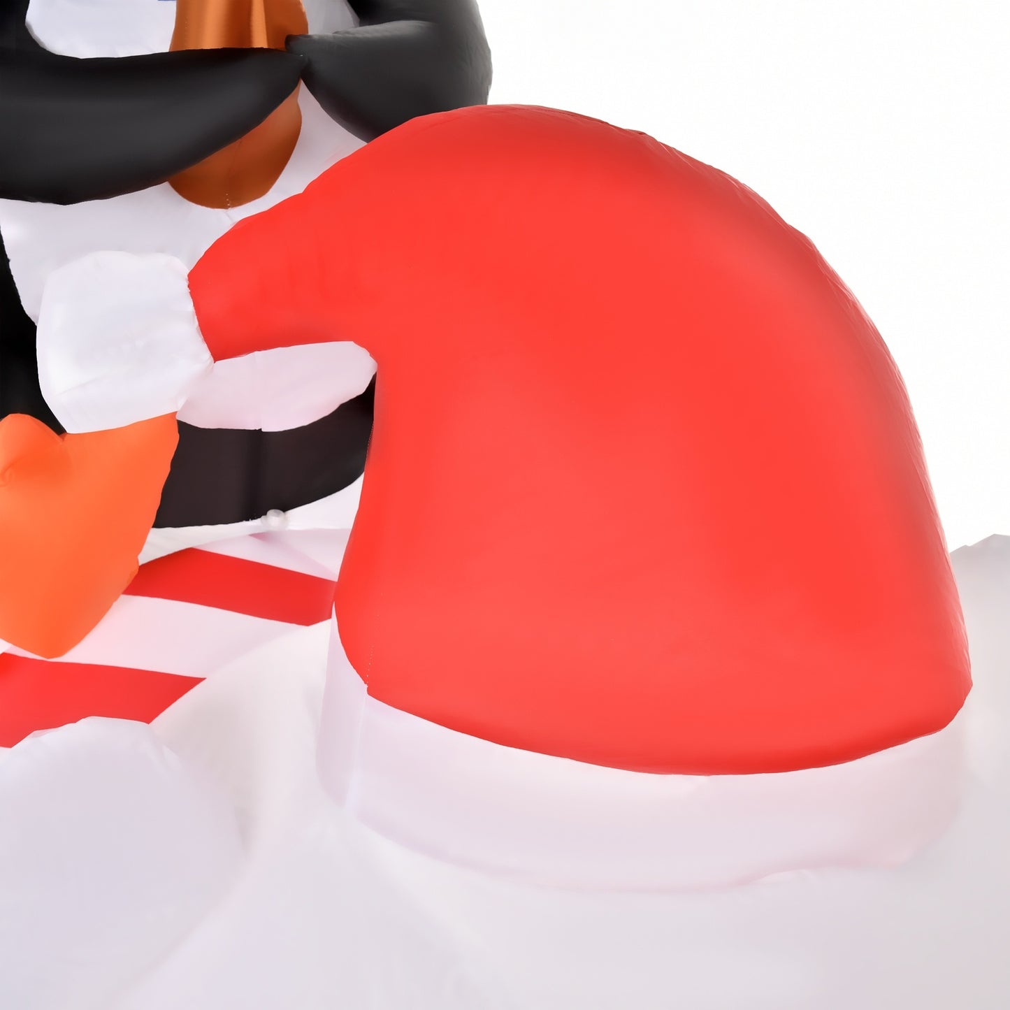 Inflatable Polar Bear and Penguins Christmas Decoration, 2.1M - Weatherproof and Illuminated