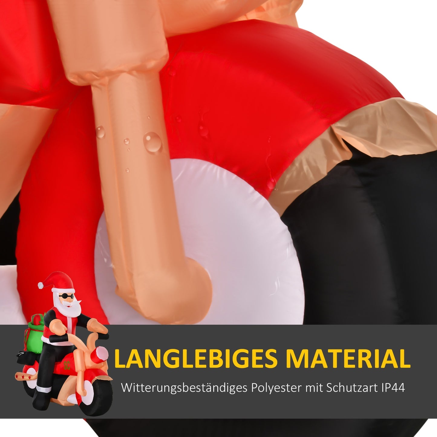 Inflatable Santa Claus Outdoor Decoration with LEDs, 1.65m