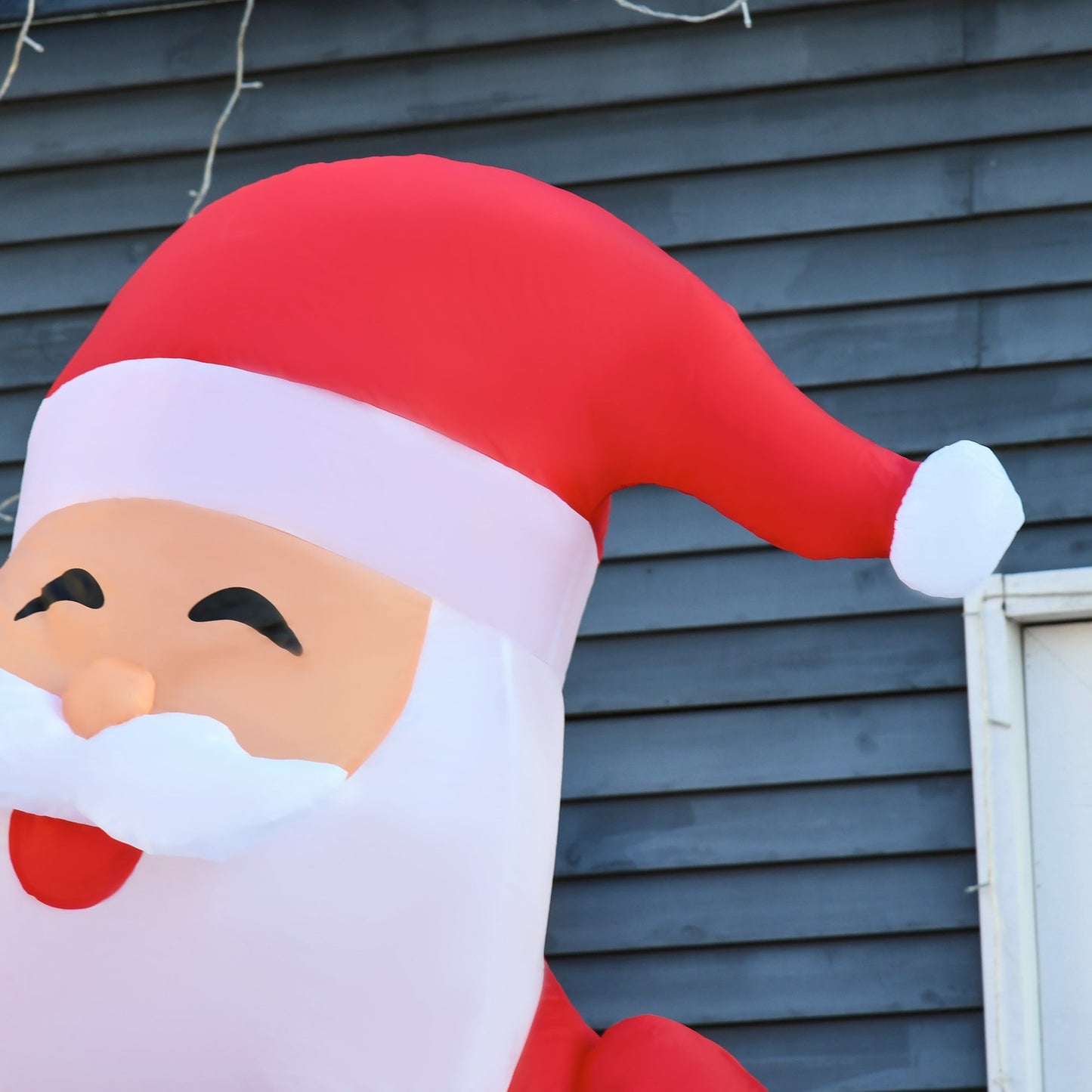 Inflatable Santa With Candy Cane LED, 250cm