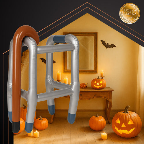 Inflatable Walker and Cane Set with Pump, Costume Accessory