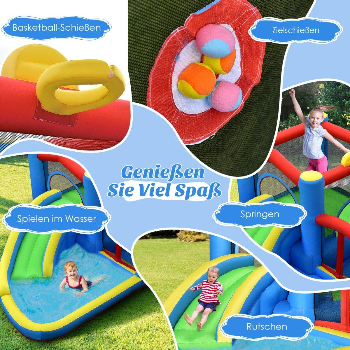 Inflatable Water Slide Backyard Water Park for Toddlers 410 x 310 x 191 cm Colorful