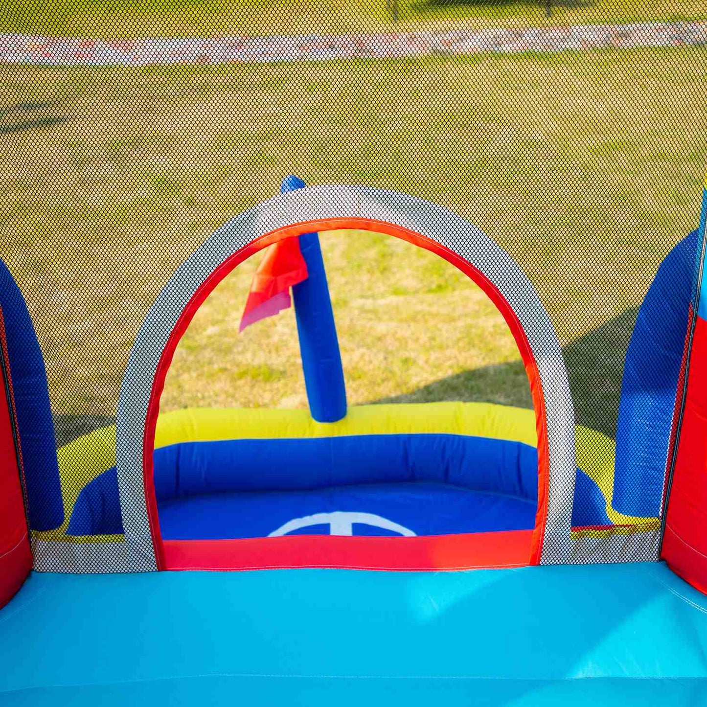 Inflatable bouncy castle and slide with blower for children