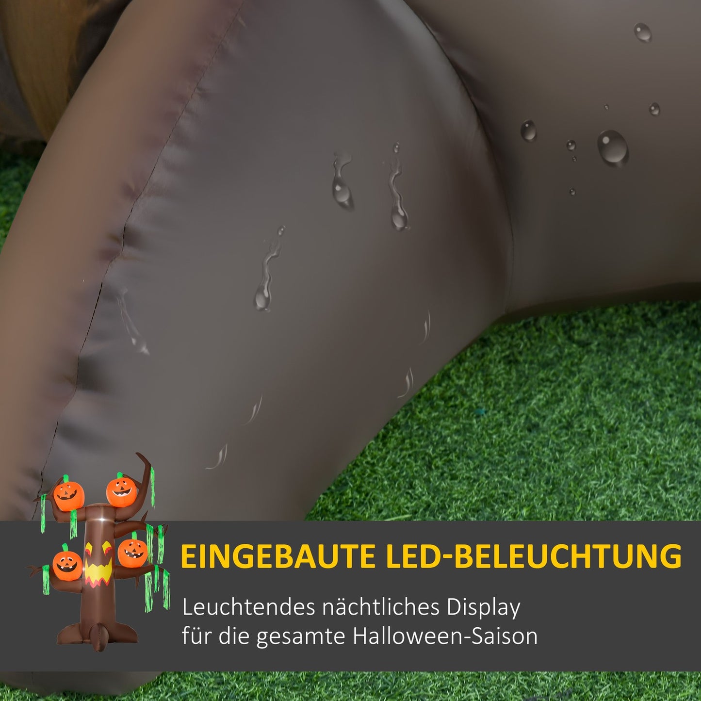 Inflatable Halloween tree with pumpkin & LED lights, 180cm