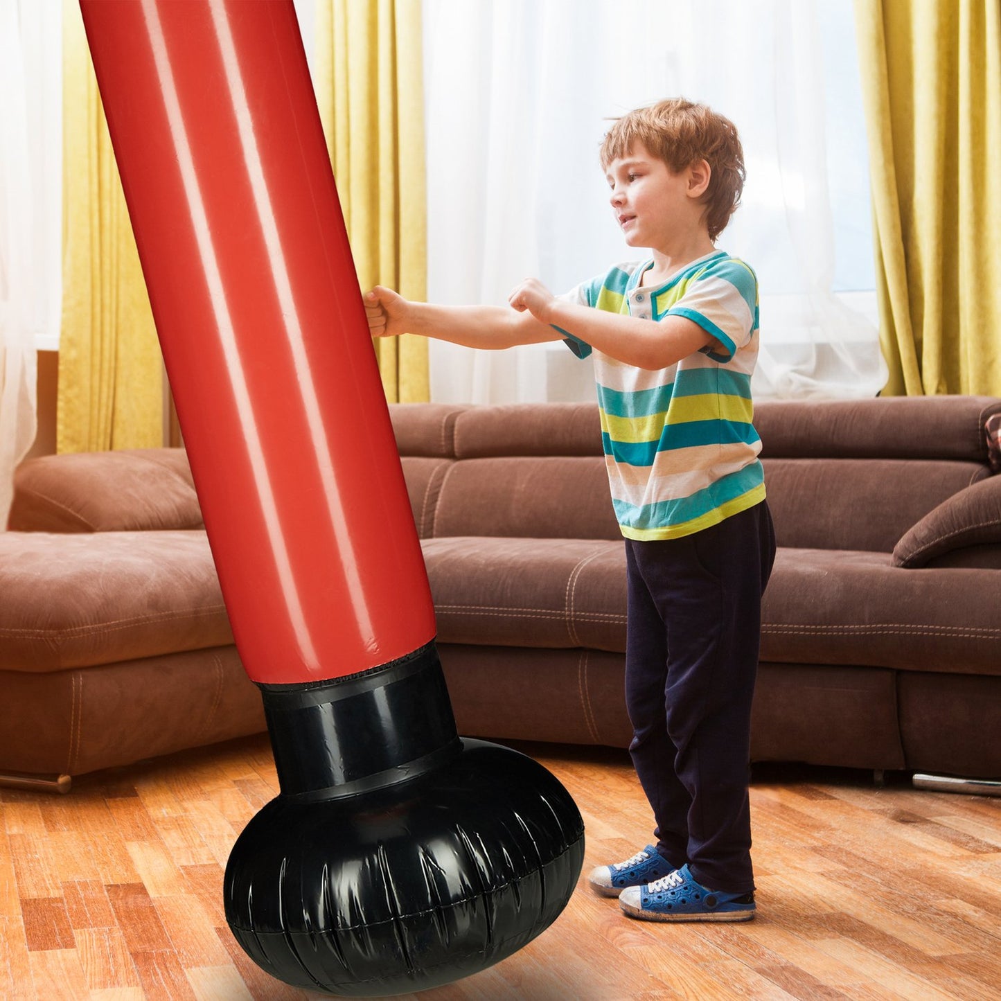 Inflatable punching bag