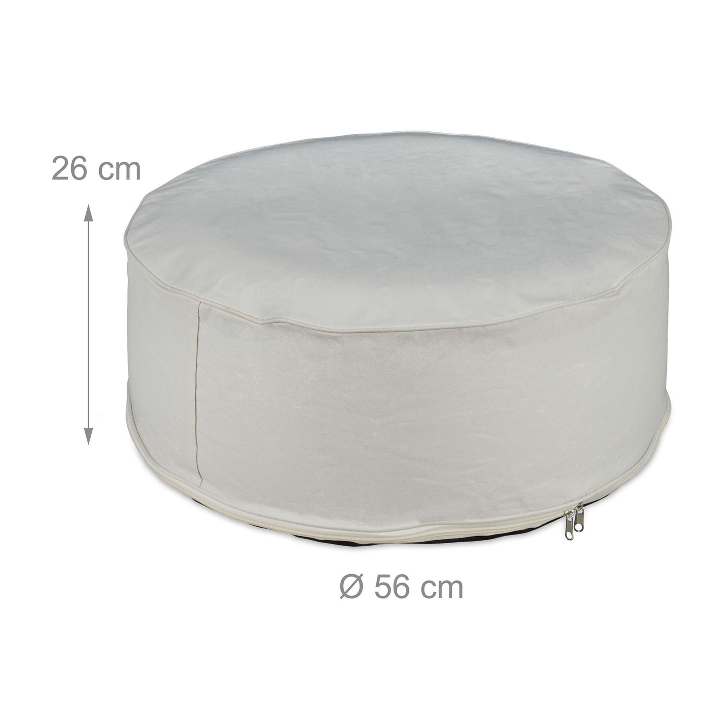 Inflatable stool in cream white