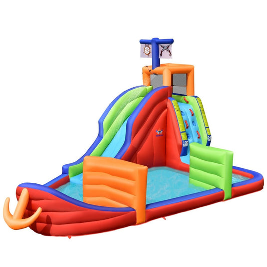 Inflatable water slide pirate ship bouncy castle without blower