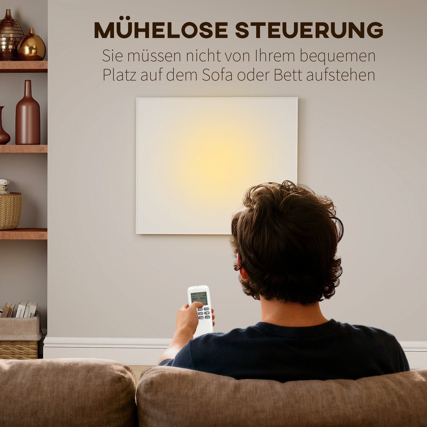 Infrared Wall Heater, Energy-Saving, Thermostat, Timer