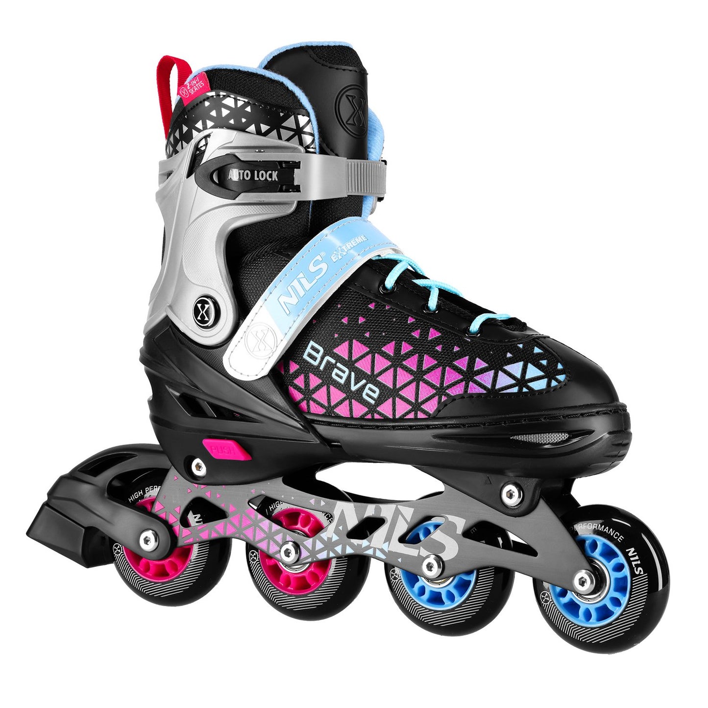 Inline & Hockey Ice Skates Set, 4-in-1, Pink, Size M (34-38)