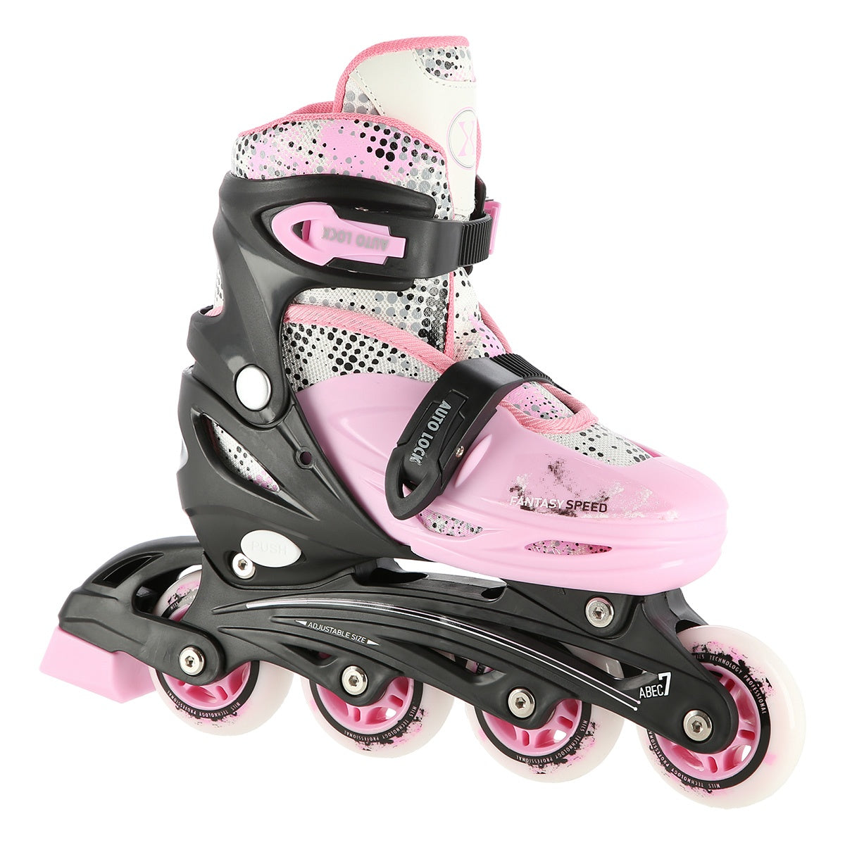 Inline/Ice Skates, 4-in-1, Pink, Size M (35-38)