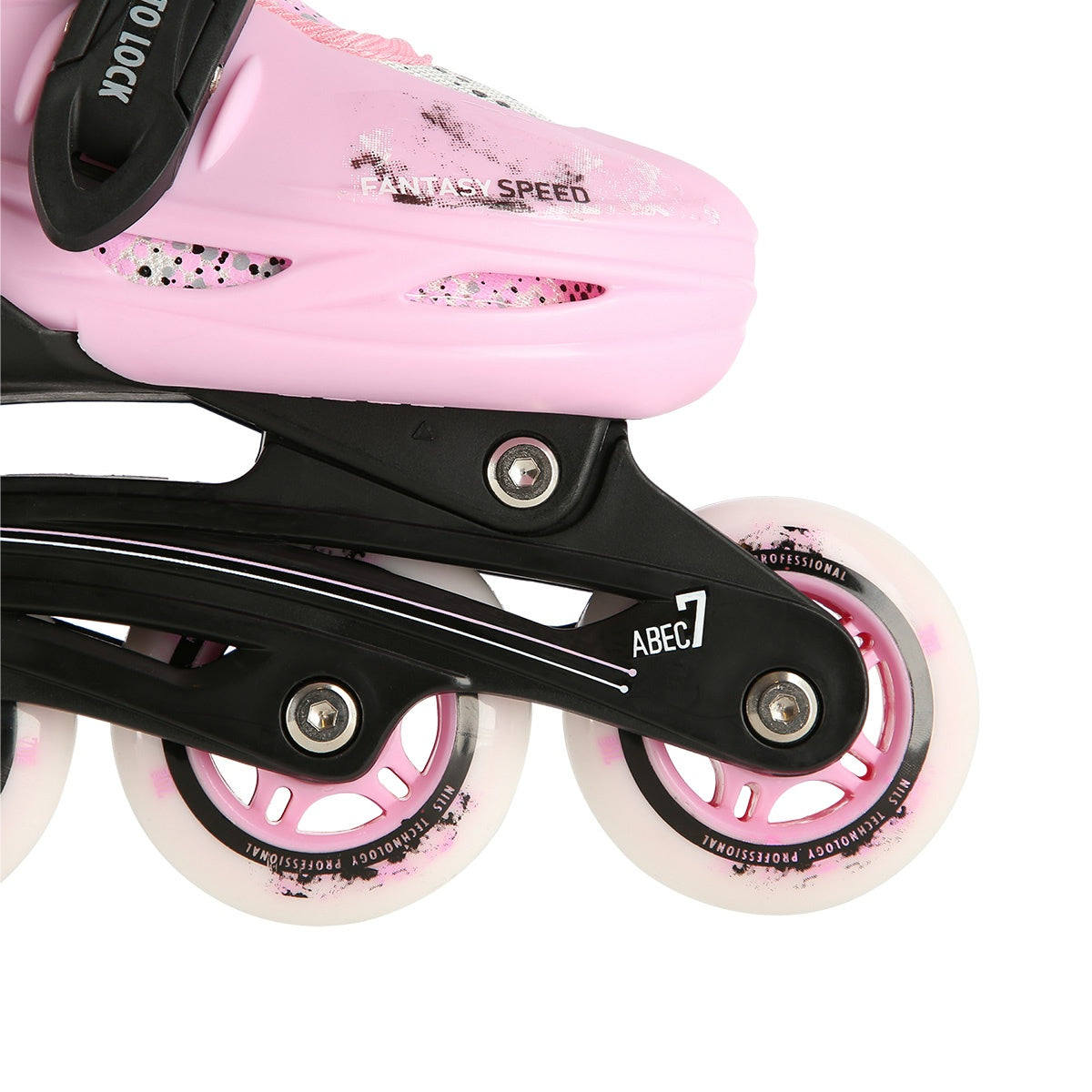 Inline/Ice Skates, 4-in-1, Pink, Size S (31-34)