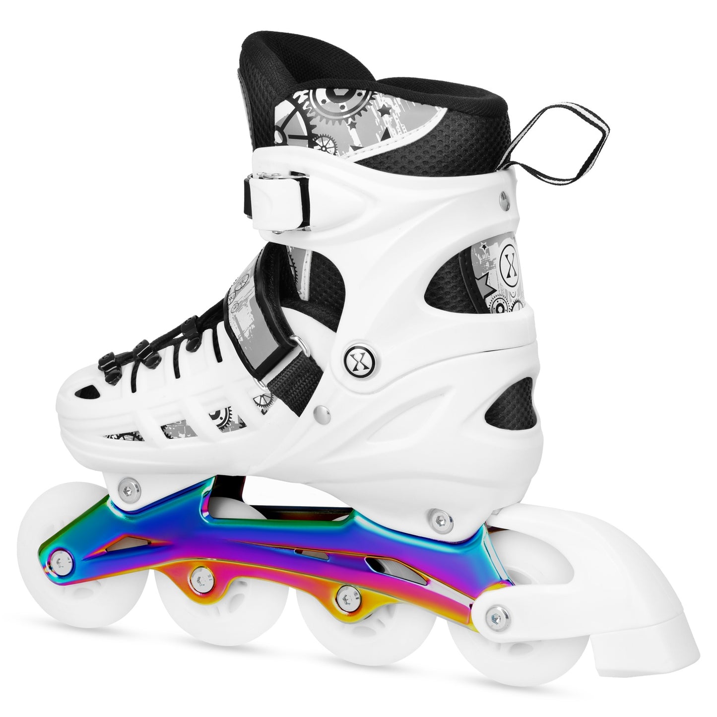 Inline/Ice Skates, 4-in-1, White LED, Size L (39-42)