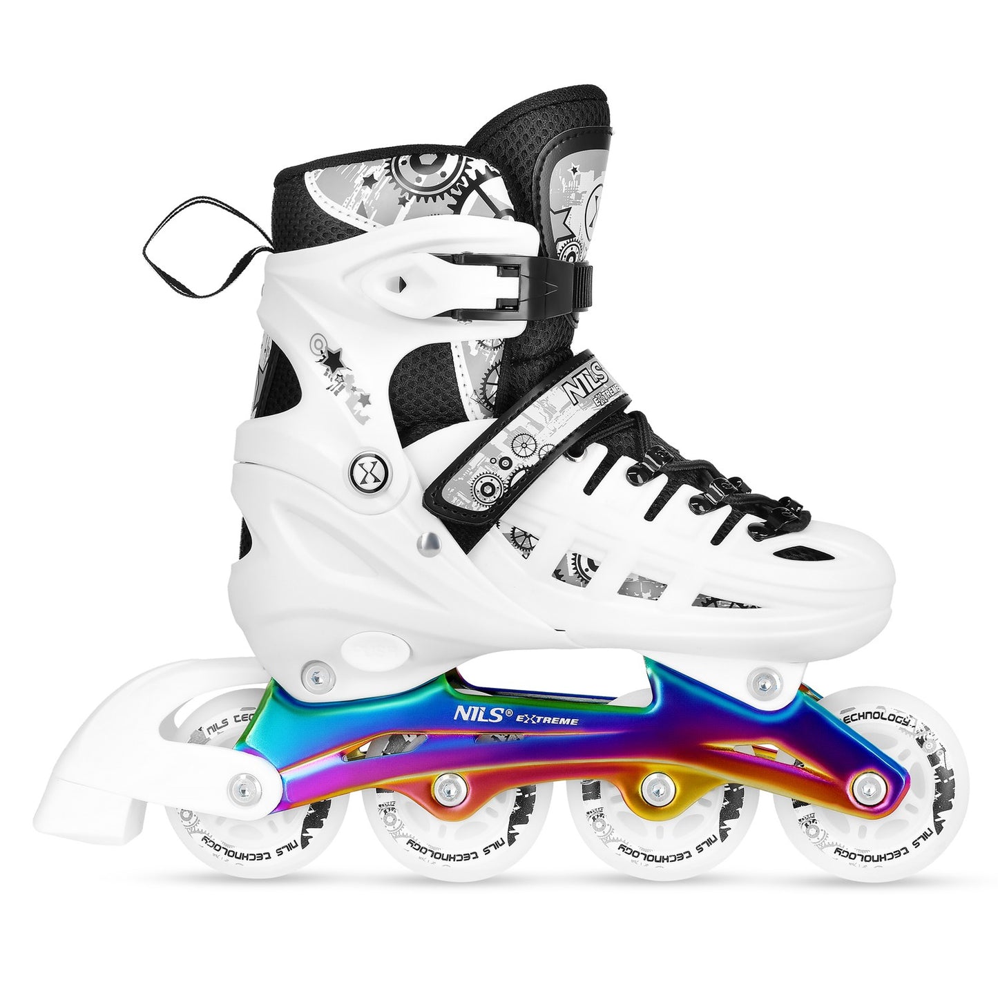 Inline/Ice Skates, 4-in-1, White LED, Size S (31-34)
