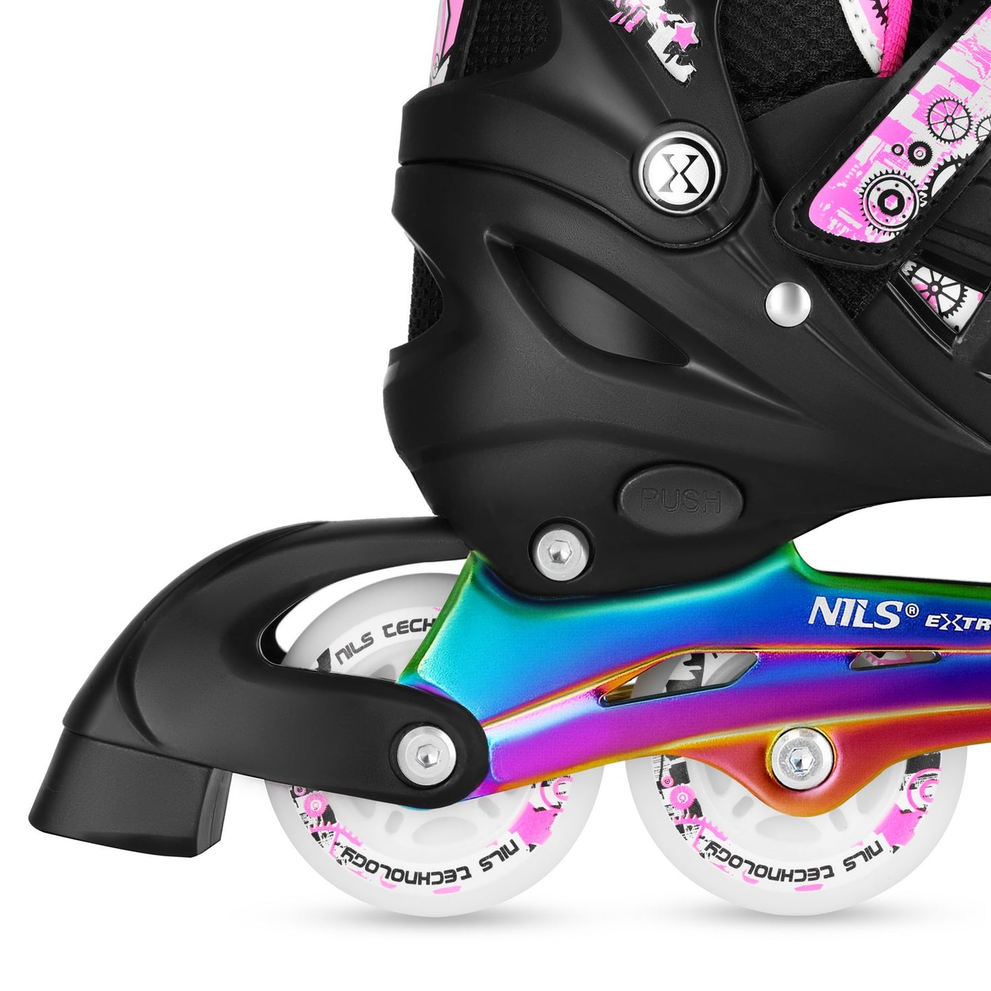 Inline & Ice Skates, Pink LED, Size M (35-38)