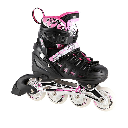 Inline & Ice Skates, Pink LED, Size M (35-38)