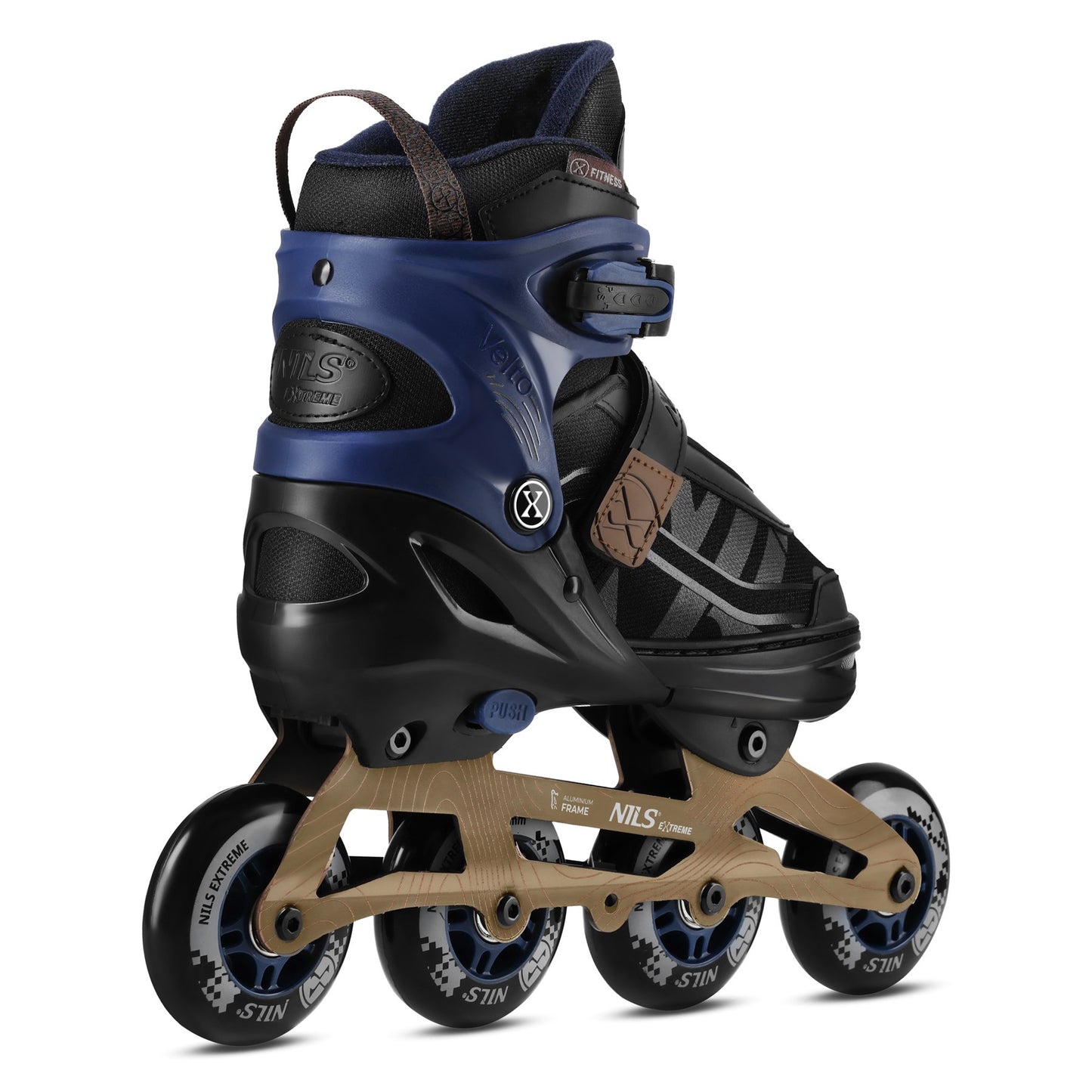 Inline Skates, Adjustable Size 35–38, Aluminum Frame
