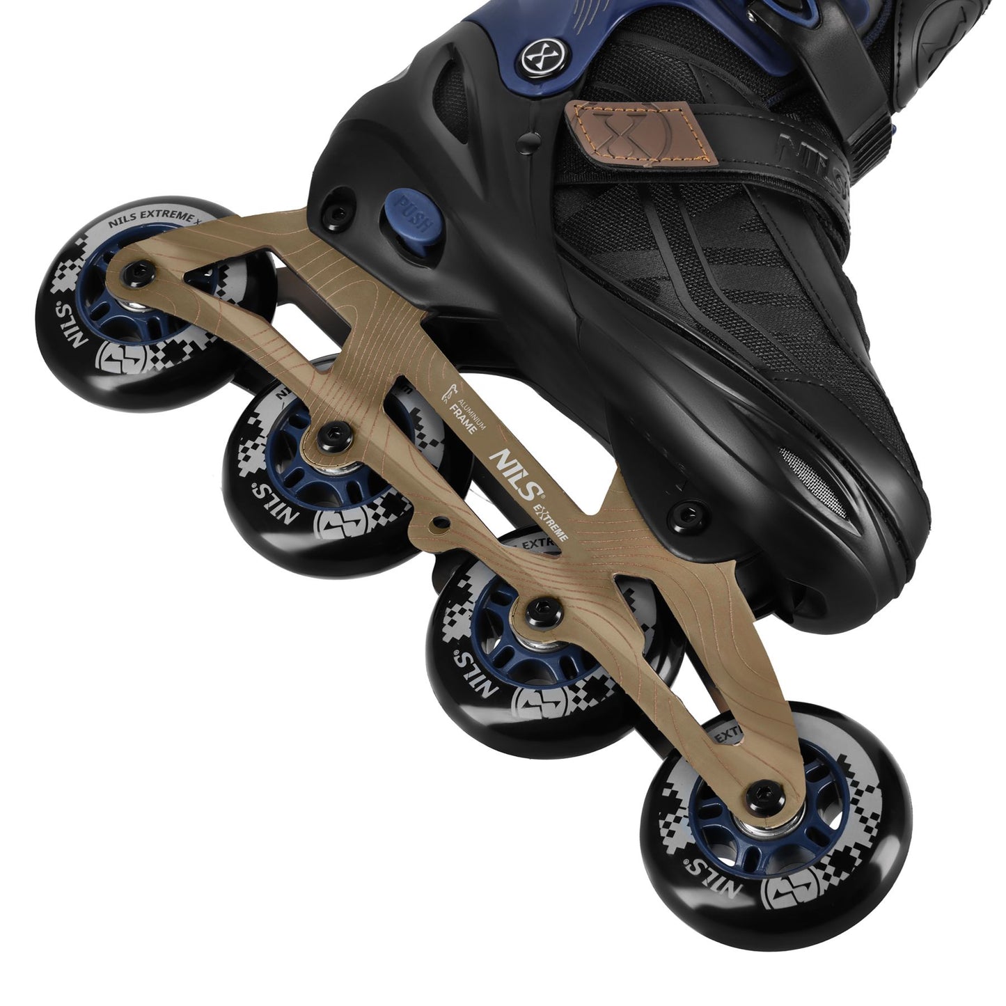 Inline Skates, Adjustable Size 35–38, Aluminum Frame