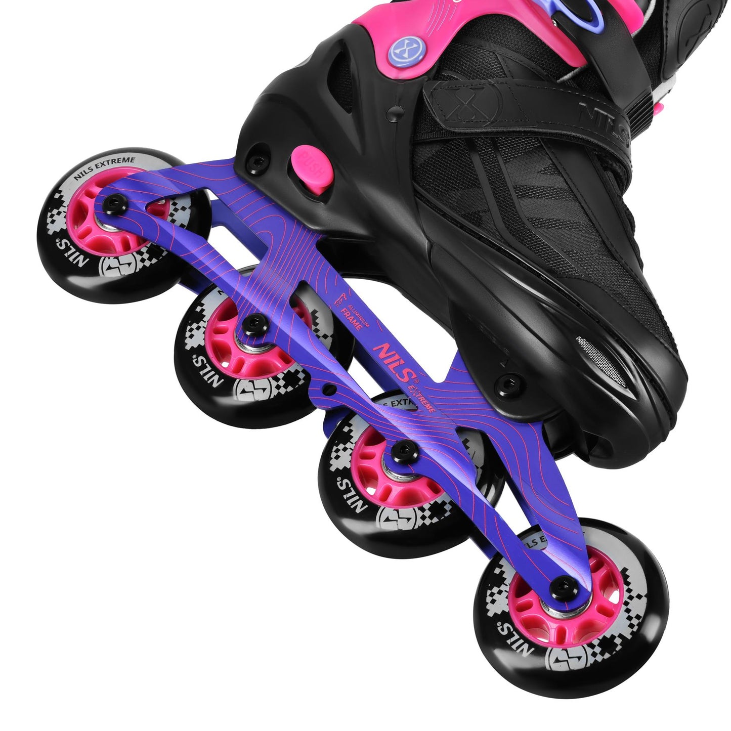 Inline Skates, Adjustable Size EU 35-38, Pink, ABEC 7
