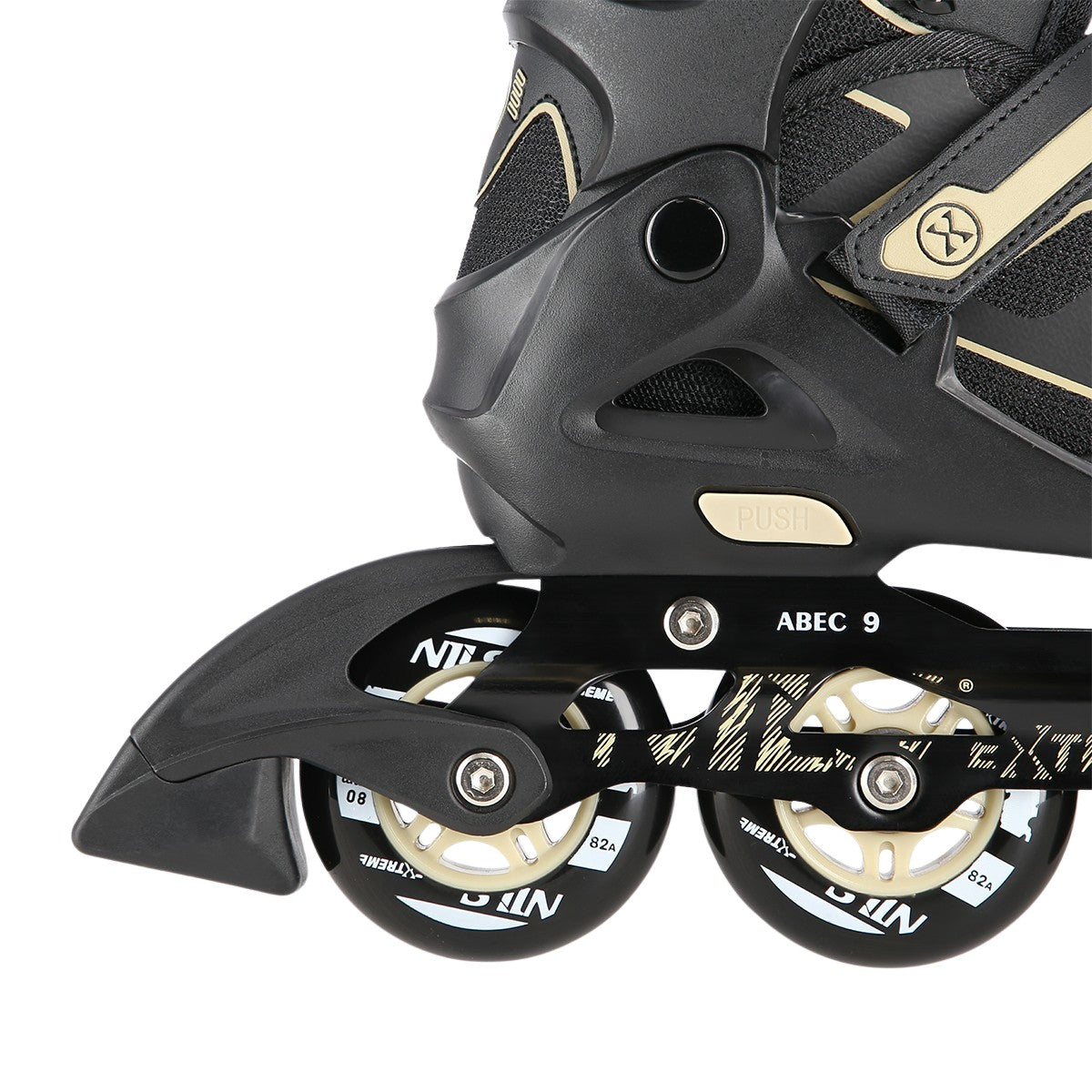 Inline Skates, Black-Beige, Size L