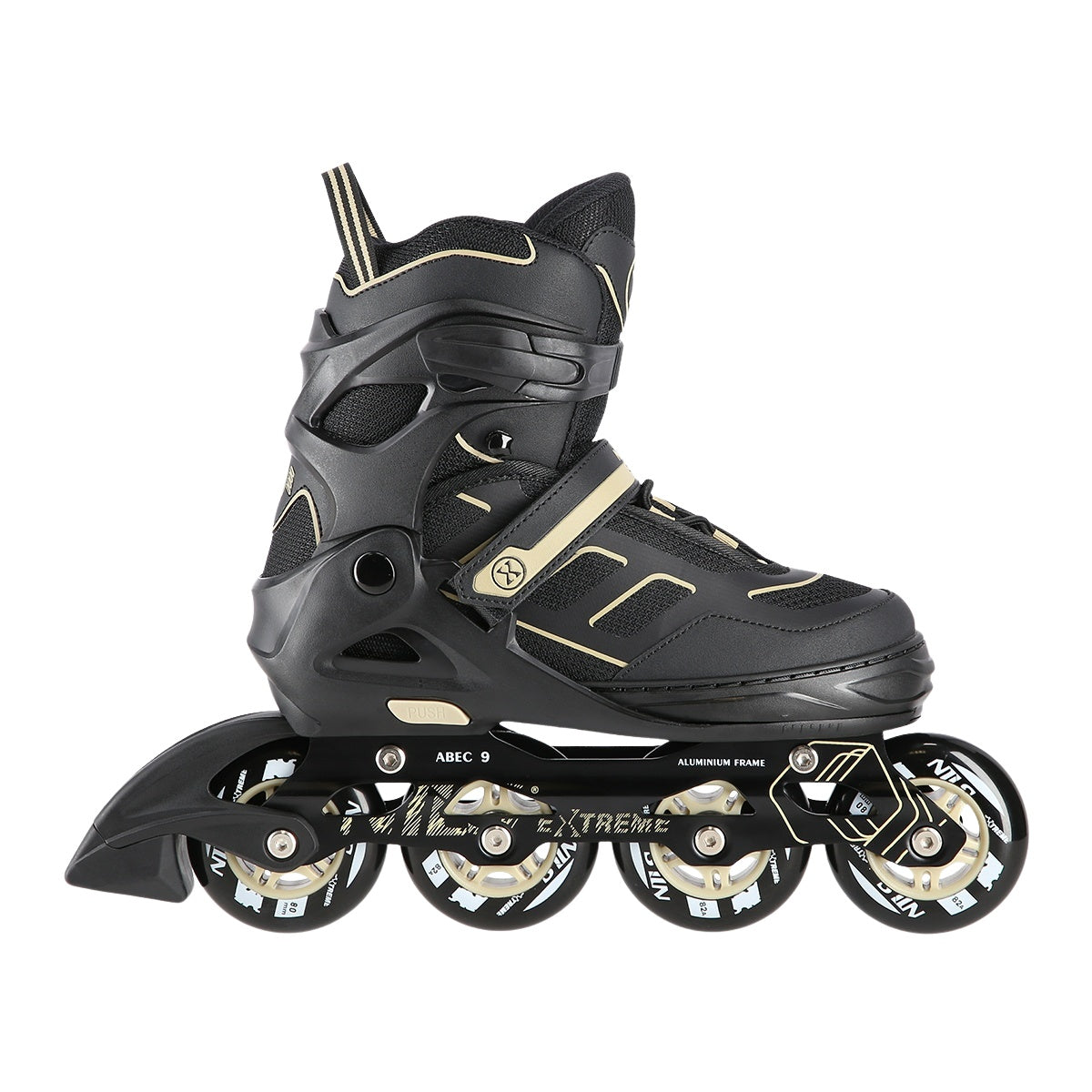 Inline Skates, Black-Beige, Size L