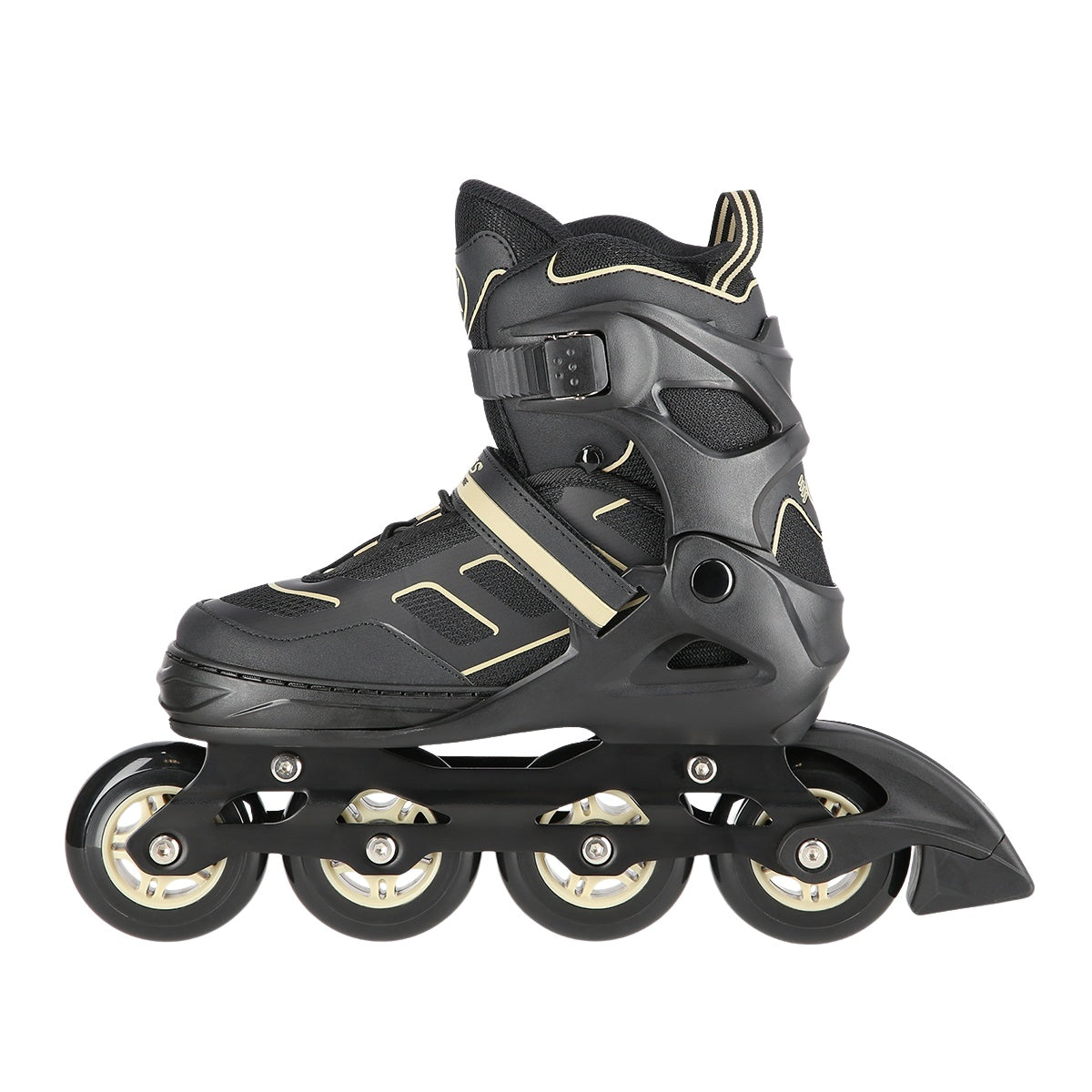 Inline Skates, Black-Beige, Size L
